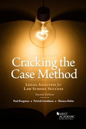 Stock image for Cracking the Case Method, Legal Analysis for Law School Success (Academic and Career Success Series) for sale by BooksRun