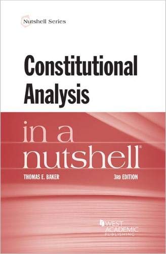 Immagine dell'editore per Constitutional Analysis In A Nutshell venduto da Revaluation Books