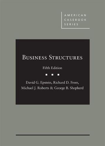 Beispielbild fr Business Structures (American Casebook Series) zum Verkauf von BooksRun