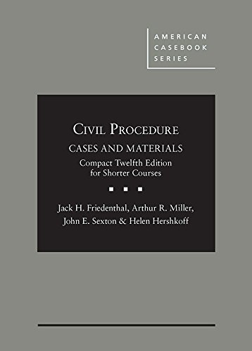 Imagen de archivo de Civil Procedure: Cases and Materials, Compact Edition for Shorter Courses (American Casebook Series) a la venta por Book Deals