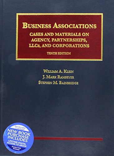 9781640204980: Business Associations, Cases and Materials on Agency, Partnerships, LLCs, and Corporations (University Casebook Series)