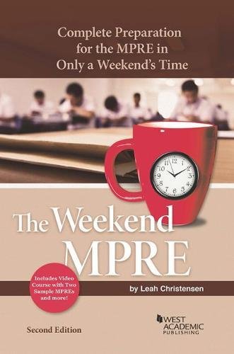 Imagen de archivo de The Weekend MPRE: Complete Preparation for the MPRE in Only a Weekend's Time (Career Guides) a la venta por HPB-Red