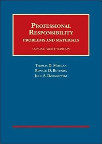 9781640206458: Professional Responsibility, Concise - CasebookPlus (University Casebook Series (Multimedia))