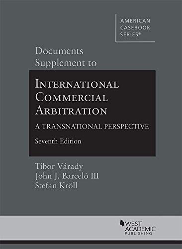 Imagen de archivo de Documents Supplement to International Commercial Arbitration - a Transnational Perspective a la venta por Better World Books