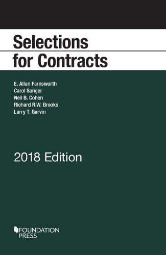 Stock image for Selections for Contracts, 2018 Edition (Selected Statutes) for sale by Upward Bound Books