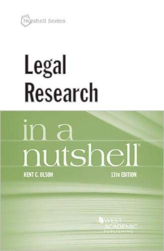 Beispielbild fr Legal Research in a Nutshell zum Verkauf von Better World Books