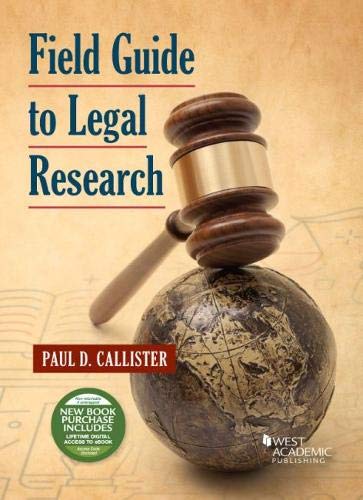 Stock image for Field Guide to Legal Research (American Casebook Series) for sale by ThriftBooks-Atlanta