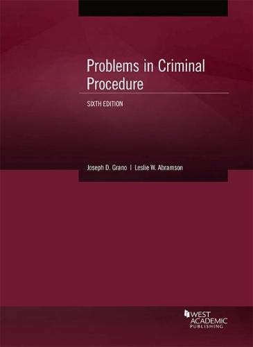Imagen de archivo de Problems In Criminal Procedure a la venta por Revaluation Books