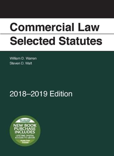 Stock image for Commercial Law, Selected Statutes, 2018-2019 for sale by BookHolders