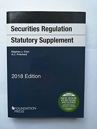 Imagen de archivo de Securities Regulation Statutory Supplement, 2018 Edition (Selected Statutes) a la venta por ThriftBooks-Dallas