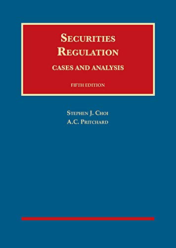 Beispielbild fr Securities Regulation, Cases and Analysis zum Verkauf von Better World Books