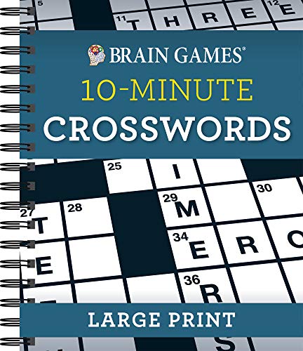 Stock image for Brain Games 10-Minute Crossword Puzzles - Large Print for sale by First Choice Books