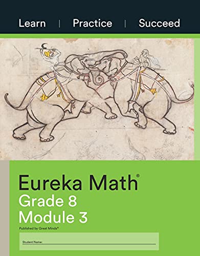 Stock image for Eureka Math, Learn, Practice, Succeed Workbook, Grade 8, Module 3 for sale by Better World Books