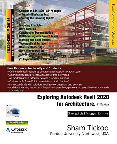 9781640570061: Exploring Autodesk Revit 2020 for Architecture, 16th Edition