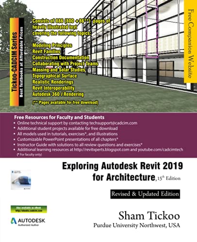 9781640570351: Exploring Autodesk Revit 2019 for Architecture, 15th Edition