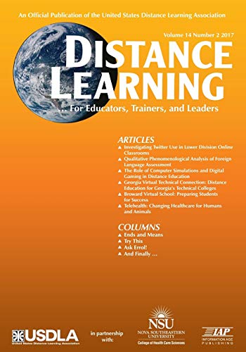 Stock image for Distance Learning: Volume 14 Issue 2 2017 (Distance Learning Journal) for sale by Devils in the Detail Ltd