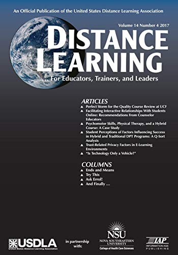 Stock image for Distance Learning: Volume 14 #4 (Distance Learning Journal) for sale by Lucky's Textbooks