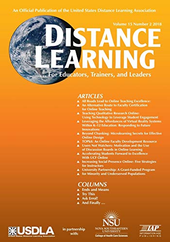 Stock image for Distance Learning: Volume 15 #2 (Distance Learning Journal) for sale by Lucky's Textbooks