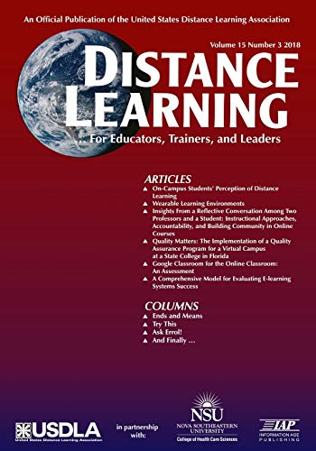 9781641135337: Distance Learning: Volume 15 #3 (Distance Learning Journal)