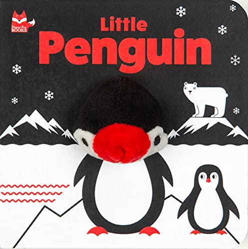 Imagen de archivo de Little Penguin (Happy Fox Books) Finger Puppet Board Book with High-Contrast Art in Black, White, and Red Designed Specifically for Babies; Soft Plush Puppet, Die-Cut Elements, and Rounded Corners a la venta por ZBK Books