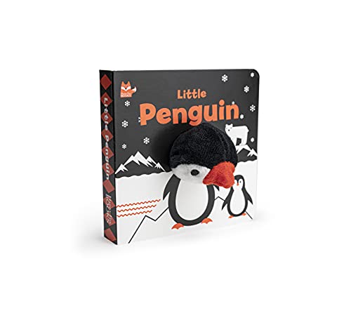 Stock image for Little Penguin (Happy Fox Books) Finger Puppet Board Book with High-Contrast Art in Black, White, and Red Designed Specifically for Babies; Soft Plush Puppet, Die-Cut Elements, and Rounded Corners for sale by ZBK Books