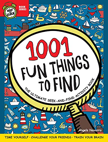 Stock image for 1001 Fun Things to Find: The Ultimate Seek-and-Find Activity Book: Time Yourself, Challenge Your Friends, Train Your Brain (Happy Fox Books) 25 Hidden Object Puzzles for Kids Age 6-10 (Beat the Clock) for sale by Goodwill Books