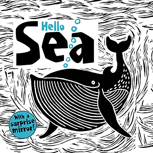 Beispielbild fr Hello Sea (Happy Fox Books) Baby's First Book, with High-Contrast Ocean Animals like an Octopus, Whale, Turtle, Seahorse, Crab, Fish, Starfish, Walrus, Shark, and Jellyfish, plus a Surprise Mirror zum Verkauf von SecondSale