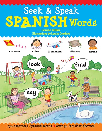 9781641241717: Seek & Speak Spanish Words (Happy Fox Books) 270 Vocabulary Words, 30 Search-and-Find Scenes, Phonetic Spellings to Aid Pronunciation, English Translations, Word Key List, and More, for Kids Ages 3-5