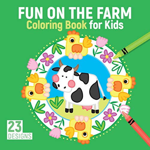 9781641241816: Fun on the Farm Coloring Book for Kids: 23 Designs
