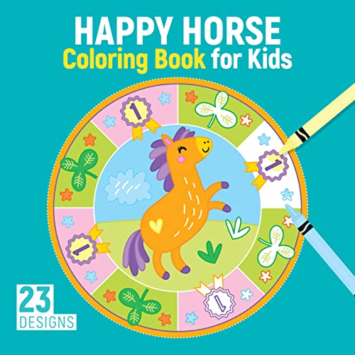 9781641241823: Happy Horse Coloring Book for Kids: 23 Designs