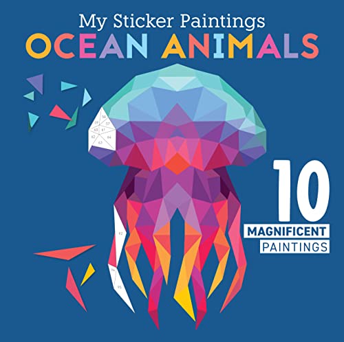 Beispielbild fr My Sticker Paintings: Ocean Animals: 10 Magnificent Paintings (Happy Fox Books) For Kids 6-10 - Jellyfish, Dolphins, Penguins, Sharks, and More, with 60 to 100 Removable, Reusable Stickers per Design zum Verkauf von WorldofBooks