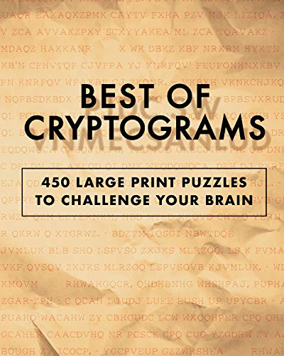 Beispielbild fr Best of Cryptograms: 450 Large Print Puzzles to Flex Your Brain zum Verkauf von Books From California