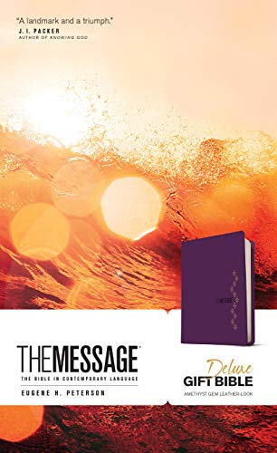 9781641581264: The Message Deluxe Gift Bible (Leather-Look, Amethyst Gem): The Bible in Contemporary Language