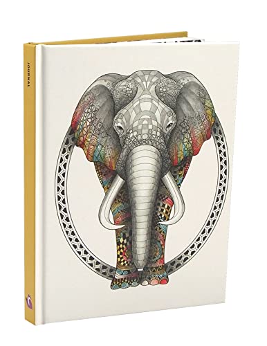 Stock image for TangleEasy Lined Journal Elephant (Quiet Fox Designs) Hyper-Detailed, Exquisitely Rendered Animal Illustrations by Ben Kwok (BioWorkZ); Lined Pages with Plenty of Writing Space to Document Your World for sale by Goodwill of Colorado
