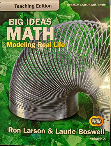 Stock image for Big Ideas Math: Modeling Real Life Common Core - Grade K Teaching Edition Volume 2, 9781642083347, 1642083348 for sale by Nationwide_Text