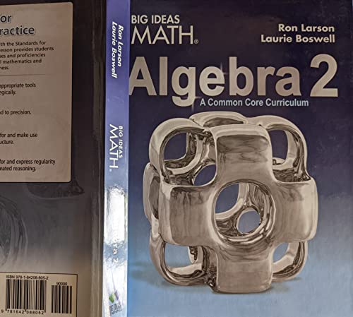 Stock image for Big Ideas Math: Algebra 2 A Common Core Curriculum 2019 edition for sale by TextbookRush