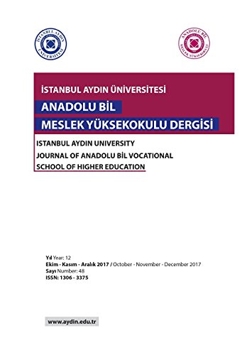 Stock image for Istanbul Aydin Universitesi: Anadolu Bil Myo Dergisi (October - November - December 2017 - Number) (Turkish Edition) for sale by Lucky's Textbooks