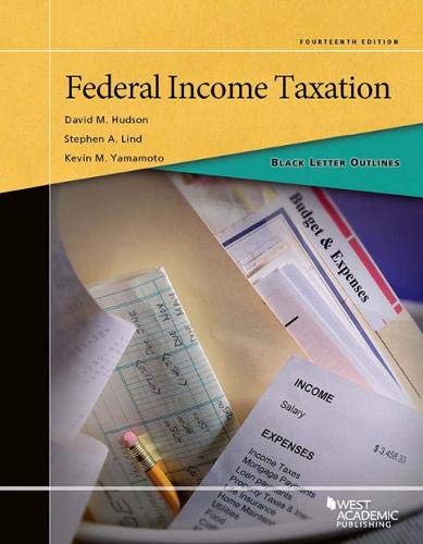 Beispielbild fr Black Letter Outline on Federal Income Taxation (Black Letter Outlines) zum Verkauf von BooksRun