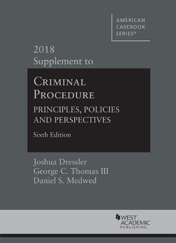 Imagen de archivo de Criminal Procedure: Principles, Policies and Perspectives, 2018 Supplement a la venta por Better World Books
