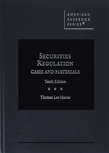 Beispielbild fr Securities Regulation, Cases and Materials (American Casebook Series) zum Verkauf von BooksRun