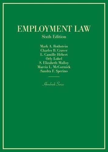 Stock image for Employment Law (Hornbooks) for sale by GF Books, Inc.