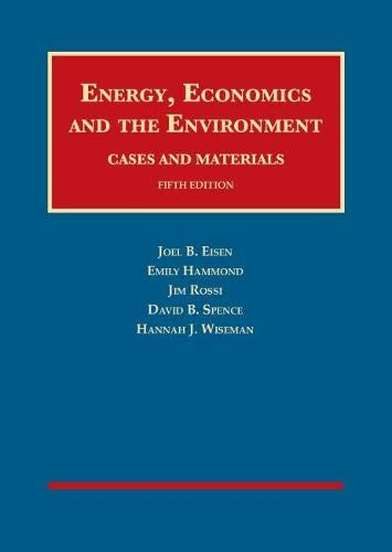 Stock image for Energy, Economics, and the Environment (University Casebook Series) for sale by HPB-Red