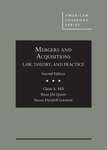 Beispielbild fr Mergers and Acquisitions: Law, Theory, and Practice (American Casebook Series) zum Verkauf von AwesomeBooks