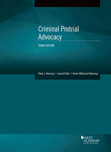 Stock image for Criminal Pretrial Advocacy (Coursebook) for sale by HPB-Red