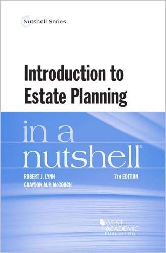 Stock image for Introduction to Estate Planning in a Nutshell (Nutshells) for sale by Books Unplugged