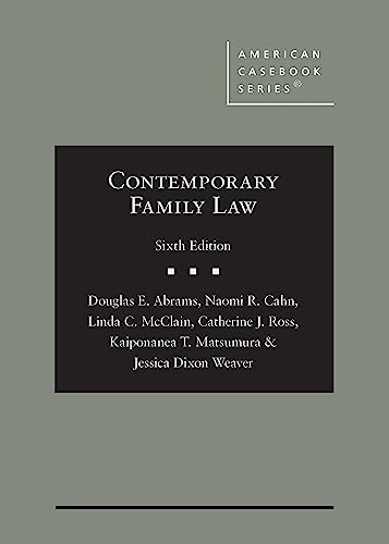 Imagen de archivo de Contemporary Family Law (American Casebook Series) a la venta por BooksRun