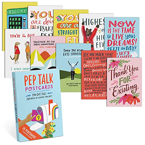 Imagen de archivo de Em & Friends Pep Talk Postcard Book, 20 Postcards (2 Each 10 Styles) a la venta por Brook Bookstore