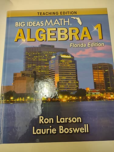Stock image for Big Ideas Math Algebra 1 Teaching Edition Florida Edition ; 9781642453119 ; 1642453110 for sale by APlus Textbooks