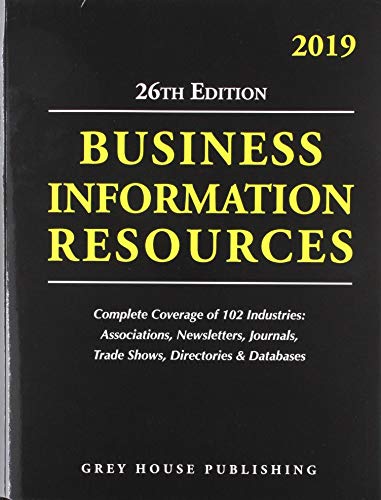 Stock image for Business Information Resources 2019 for sale by Better World Books