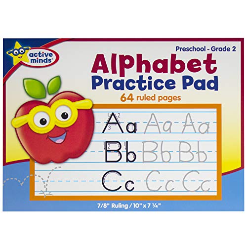 9781642690217: Active Minds - Alphabet Handwriting Practice Pad / Workbook for Kids – Great for Preschool, Kindergarten, and 1st Grade